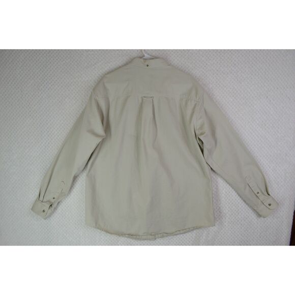 Creekwood Men's XL Tall Khaki Button Down Heavyweight Duck Logo Shirt - Picture 7 of 14